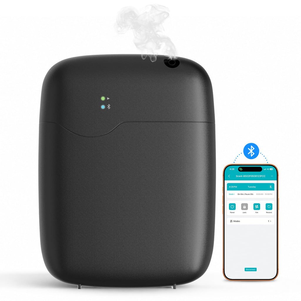 Waterless Essential Oil Diffuser with Bluetooth App Control