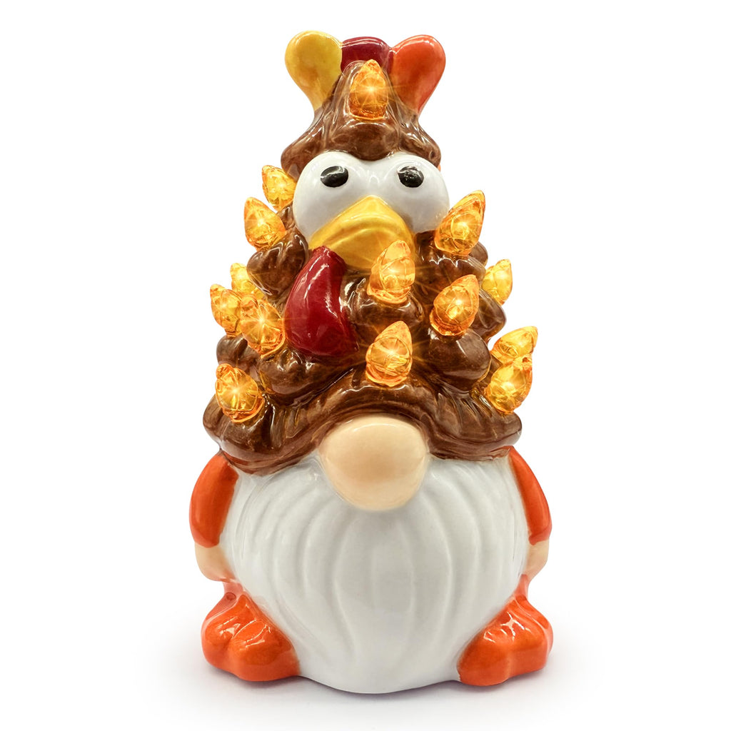 Thanksgiving Decorations, Thanksgiving Ceramic Tree Gnomes Decor