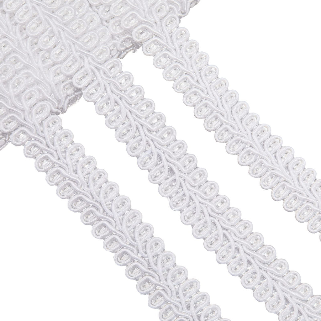 Gimp Braid Trim 1/2 Inch 20 Yard Gimp Braid Trim Decorative, White