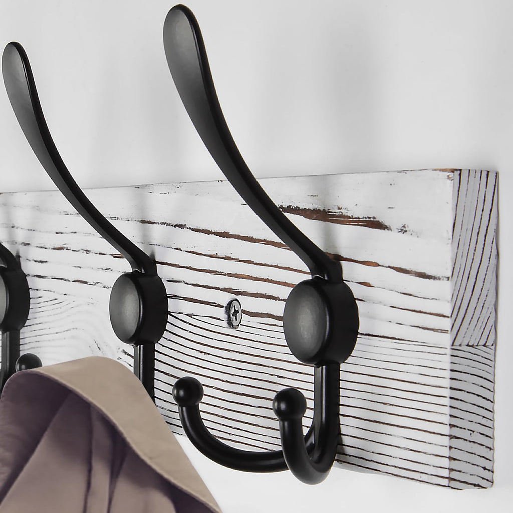 Coat Rack Wall Mount 31.5'' Coat Hanger Wall Mount Old White Coat Hooks for Wall Rustic Towel Racks Living Room Coat