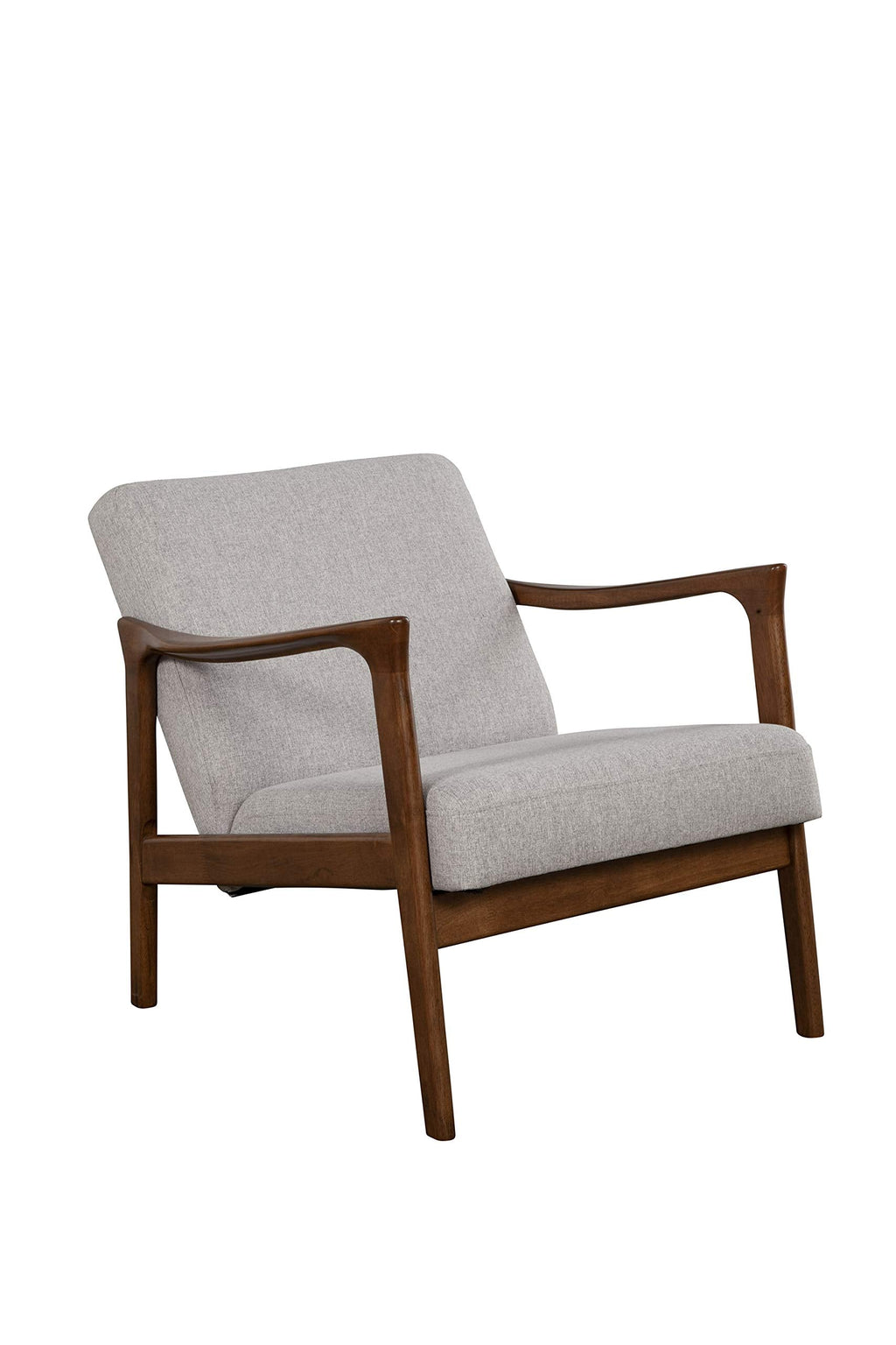 Zephyr Mid-Century Retro Accent Lounge Chair Wooden Arm Upholstered Back Living Room Furniture, 33" W x 27.5" D x 29"