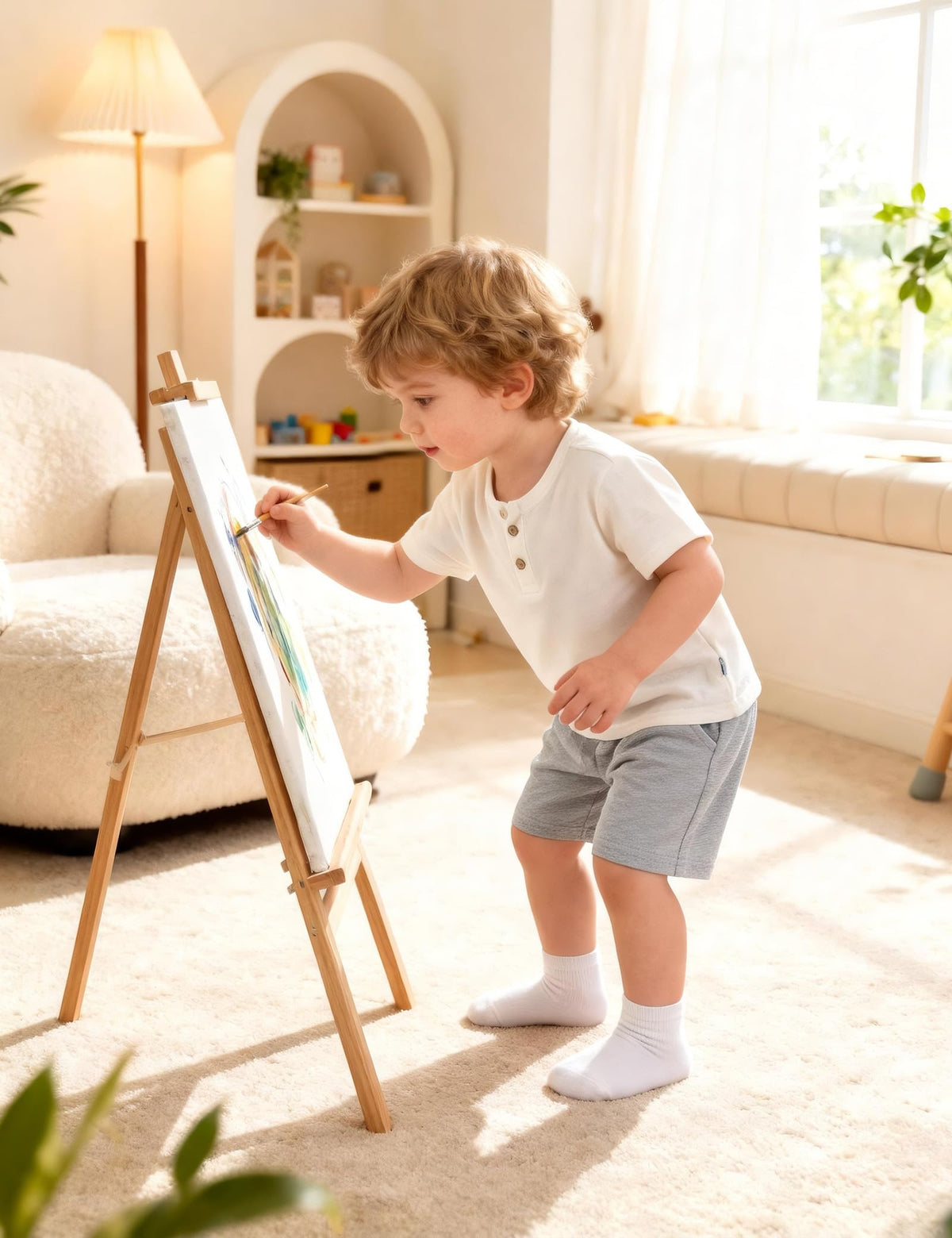 3 Pack Toddler Boys Shorts French Terry Pull-on Knit Short with Pocket Black+Light Gray+Dark Gray