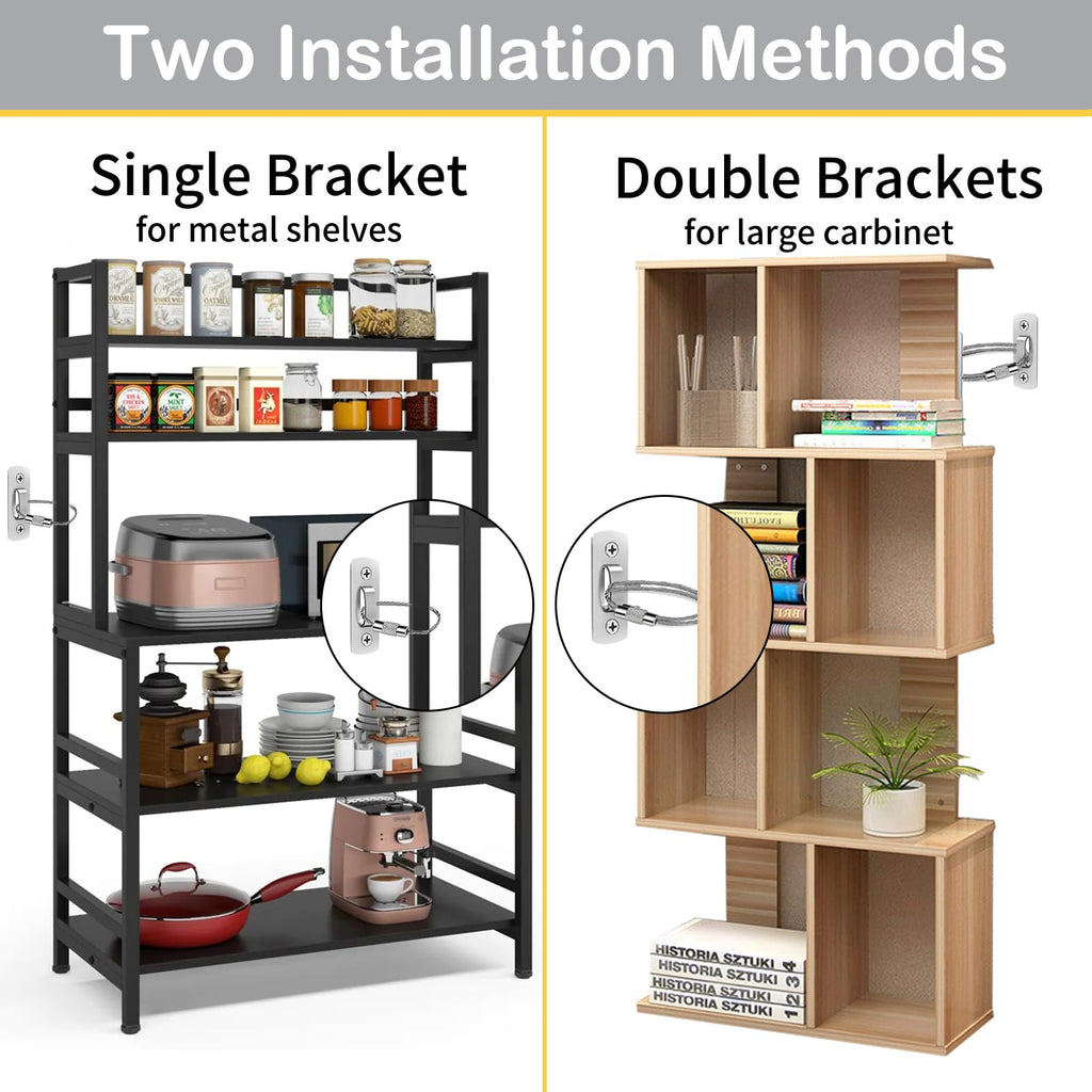Baby Proof Furniture Anchors (12 Pack), Quick-Release Steel Straps