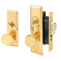 SE 26000 Diecast Single Cylinder Entry Door Mortise Lockset, 2-1/2 Inch Backset, Brass Finish (Single Pack)