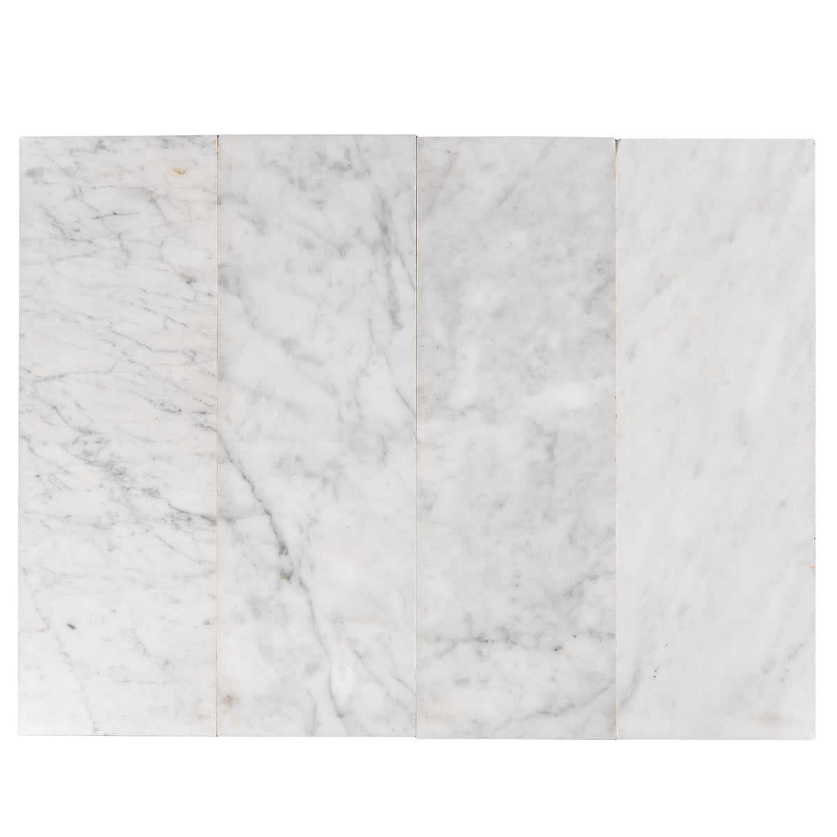 Subway Carrara Marble Tile Gray and White 4x12 Honed 5 sq ft/case 15-Pack