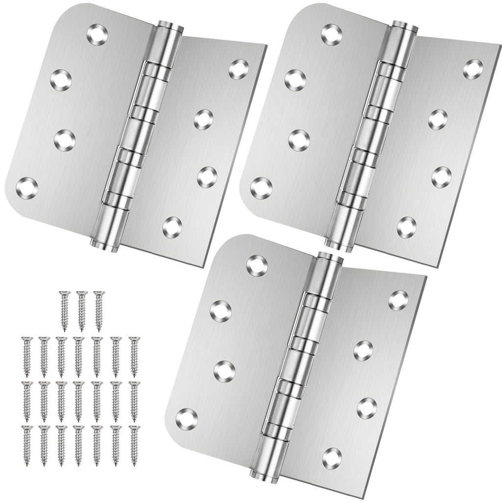 Stainless Steel Door Hinges Ball Bearing Heavy Duty 3 Pack
