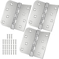 Stainless Steel Door Hinges Ball Bearing Heavy Duty 3 Pack