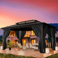 10x12 Hardtop Gazebo on Clearance with Heavy Duty Galvanized Steel Metal roof