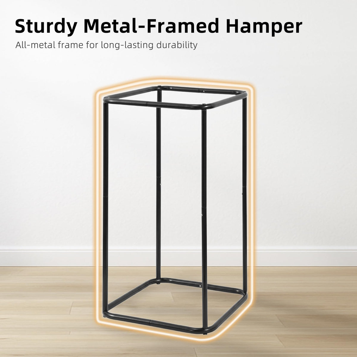 Mesh Laundry Hamper, 23.7 Gal. Tall Laundry Basket for Airflow, Strong Metal Dirty Clothes Hamper for College Dorm