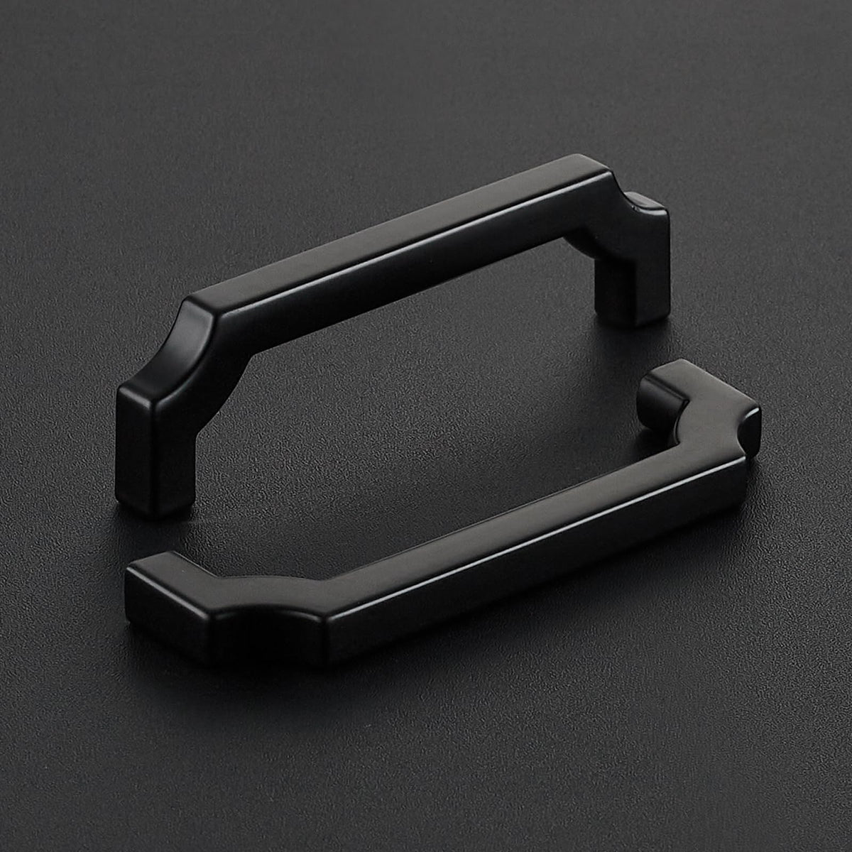 10 Pack Black Cabinet Handles, 3-3/4" Solid Kitchen Drawer Pulls