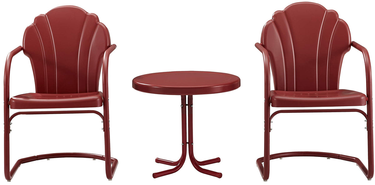 Inspired Saarinen Style Tulip 3-Piece Chair & Side Table Set