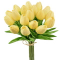 20 Stems Light Yellow Artificial Tulip Flowers Centerpiece