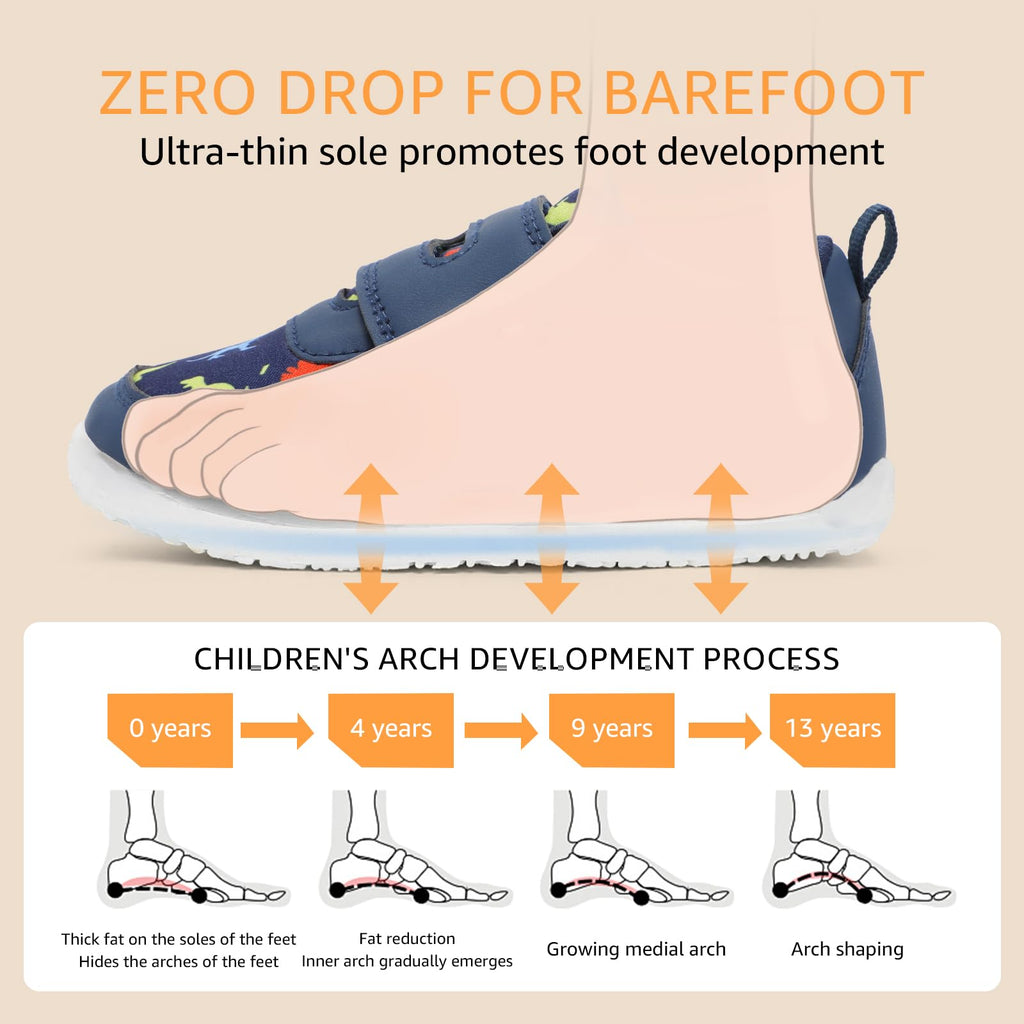 Toddler Shoes Boys Barefoot Baby Walking Sneakers Navy