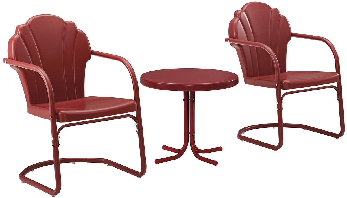 Inspired Saarinen Style Tulip 3-Piece Chair & Side Table Set
