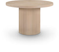 728Oak-T Belinda Collection Mid-Century Modern Dining Table, Solid Wood Base, Natural Finish Oak Wood Veneer MDF Top