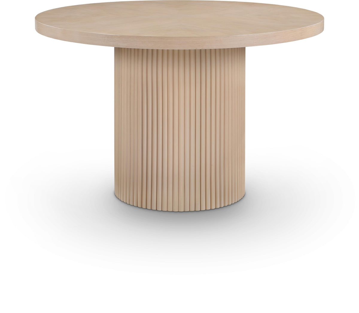 728Oak-T Belinda Collection Mid-Century Modern Dining Table, Solid Wood Base, Natural Finish Oak Wood Veneer MDF Top