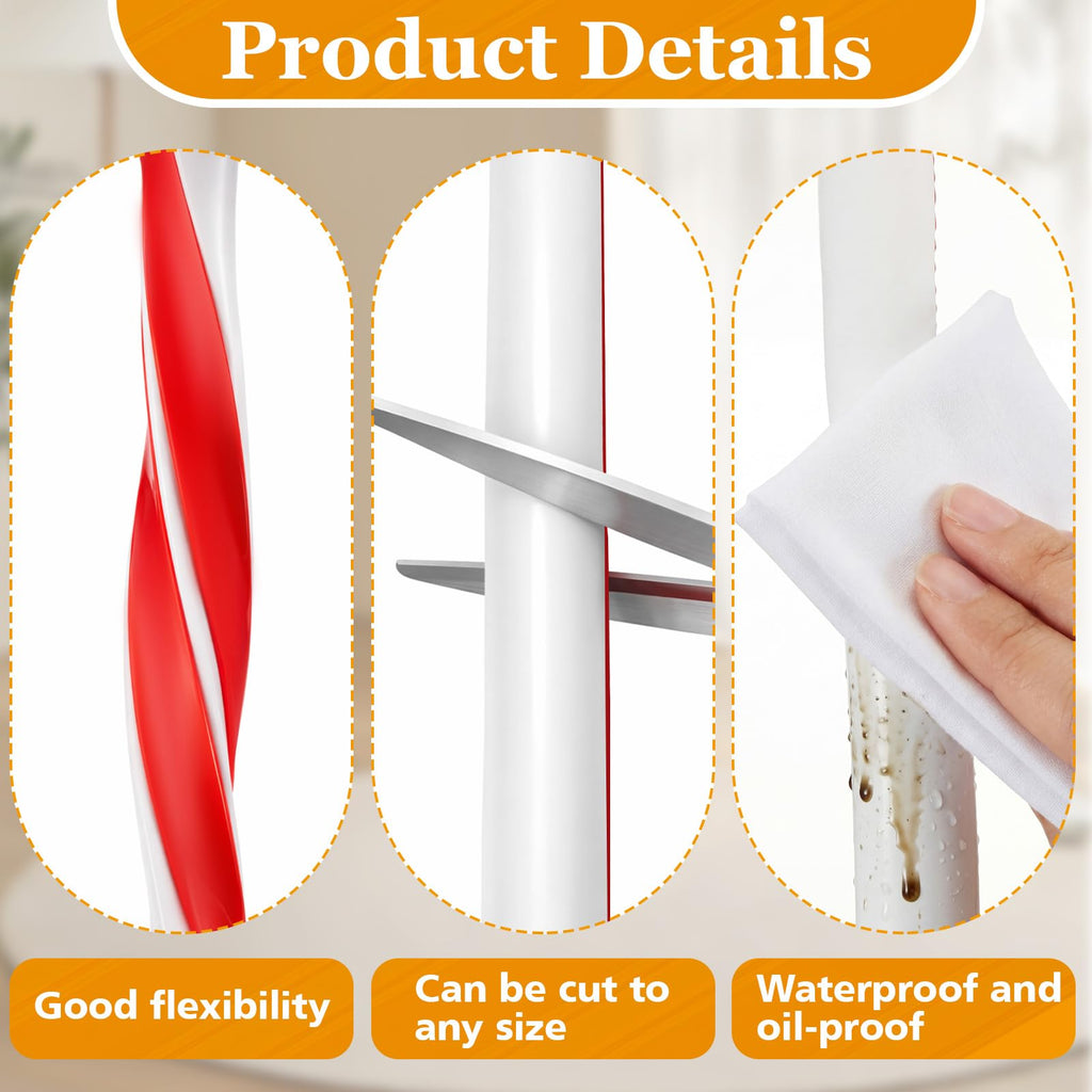 472" Flexible Quarter Round Peel Stick Silicone Shoe Molding Trim