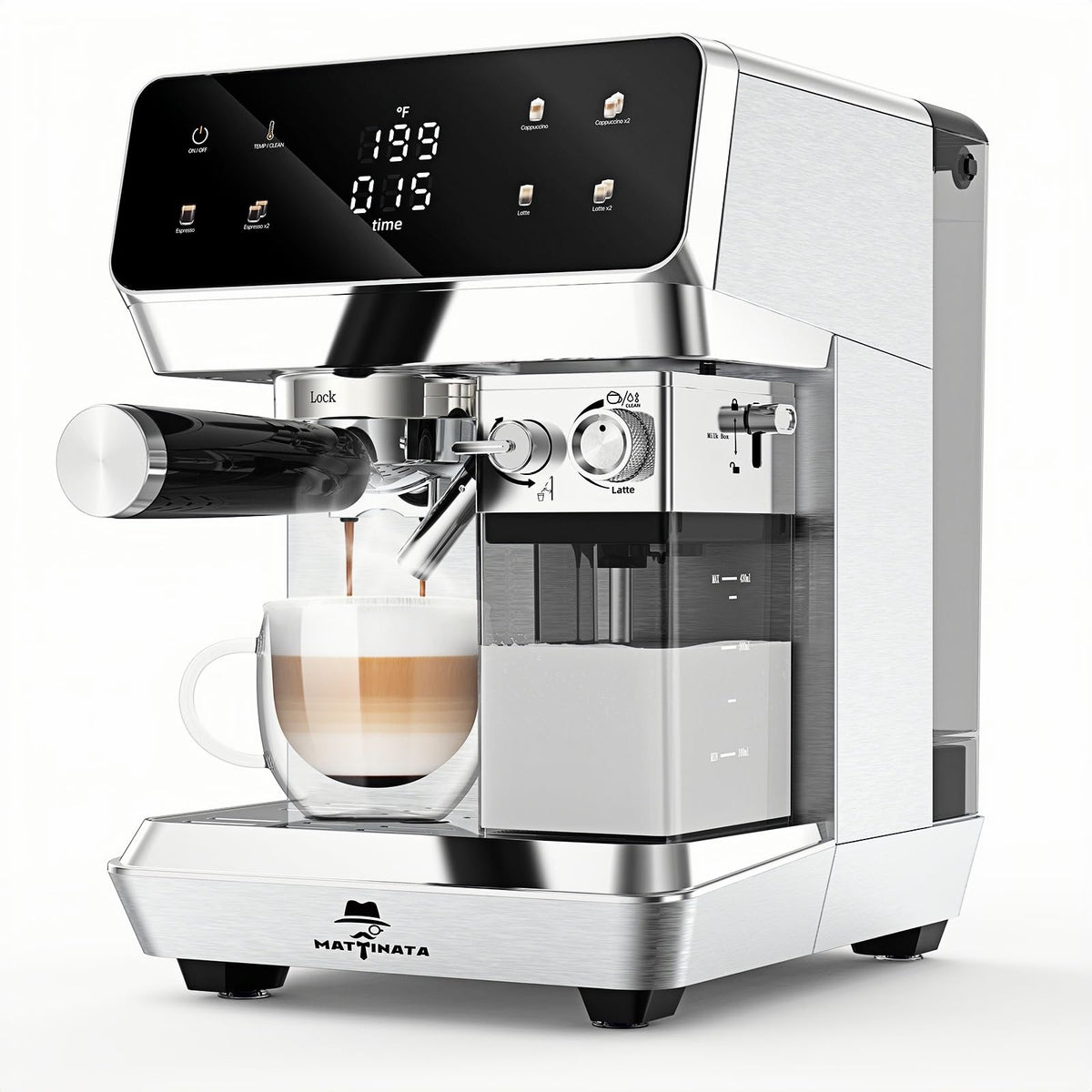 1833L Espresso Machine with Auto Milk Frother, Cappuccino Machine