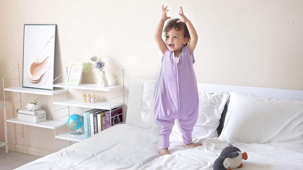 Baby/Toddler Sleep Sack with Legs, Rayon from Bamboo 95% + 5% Spandex, 1.0 TOG, 2‐Way Zipper Sleeping Bag