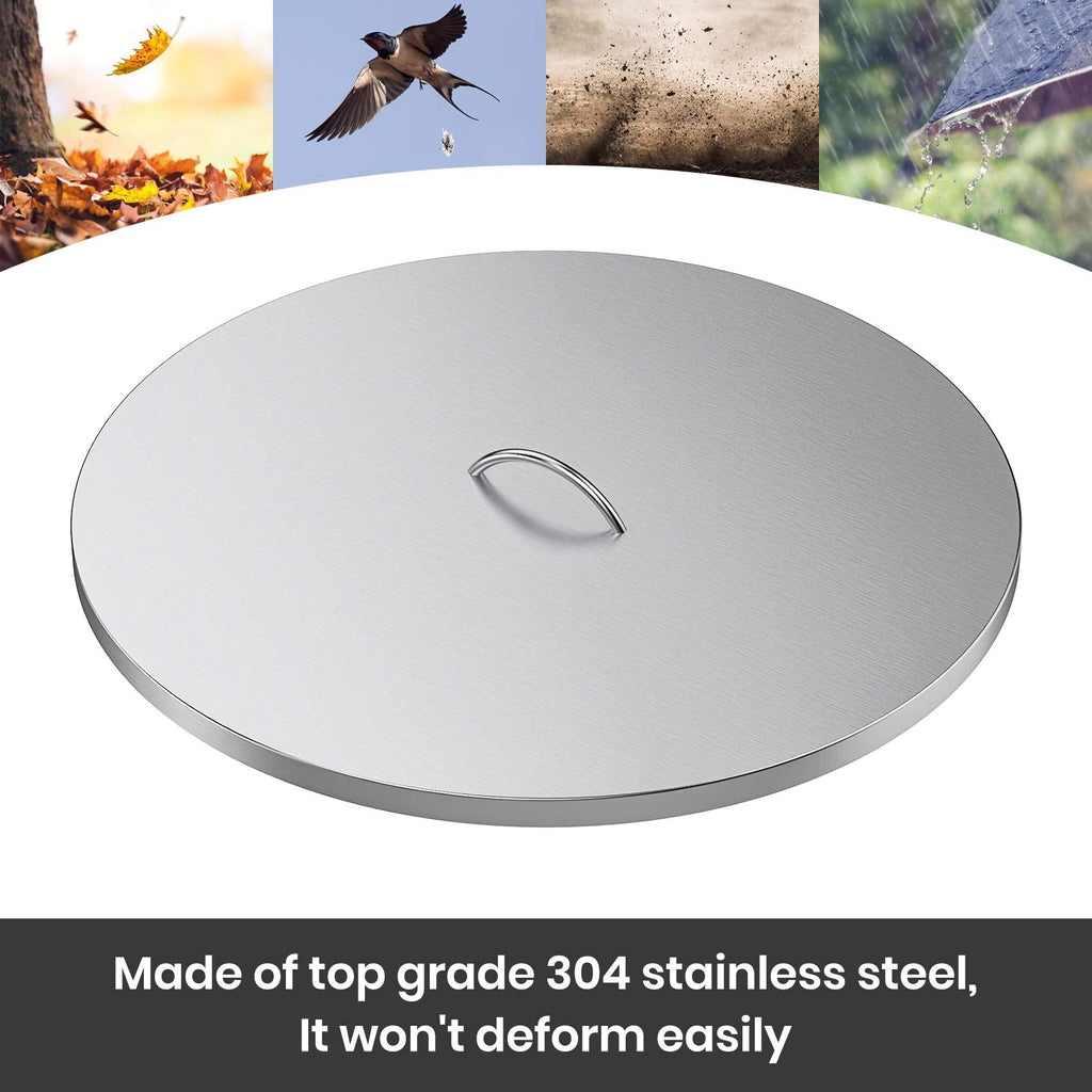 28" Stainless Steel Fire Pit Cover