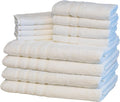 12 Piece Luxury Turkish Bath Sheet Set, 35 x 70 in, 700 GSM, White | 4 bath sheets, 4 hand towels and 4 washcloths