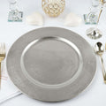 12 pcs 13" Silver Round Charger Plate Dinner Chargers for Tabletop Decor Holiday Wedding Catering Event Decoration