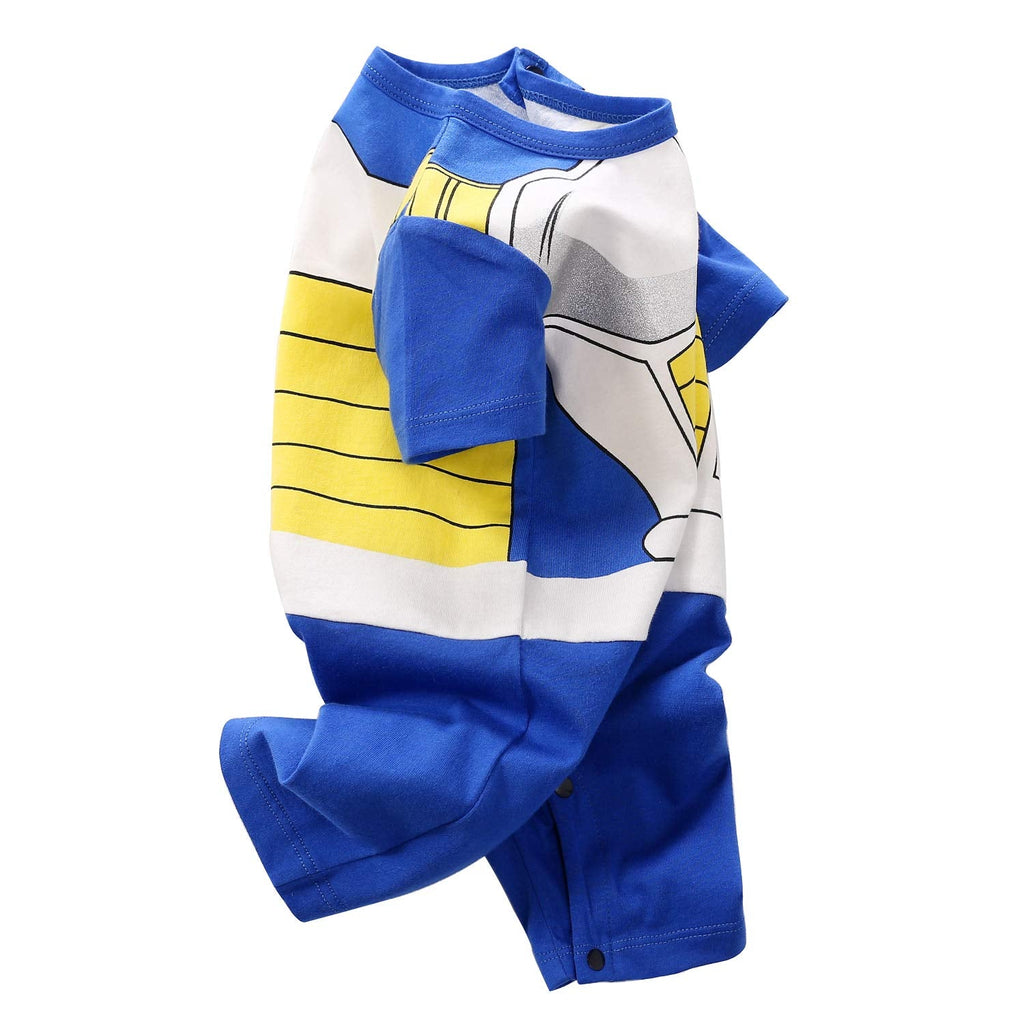 Baby Boys' 2 Pack Short Sleeve Romper Toddler Cartoon Bodysuit Outfits, Orange/Blue, YY-LTY1959