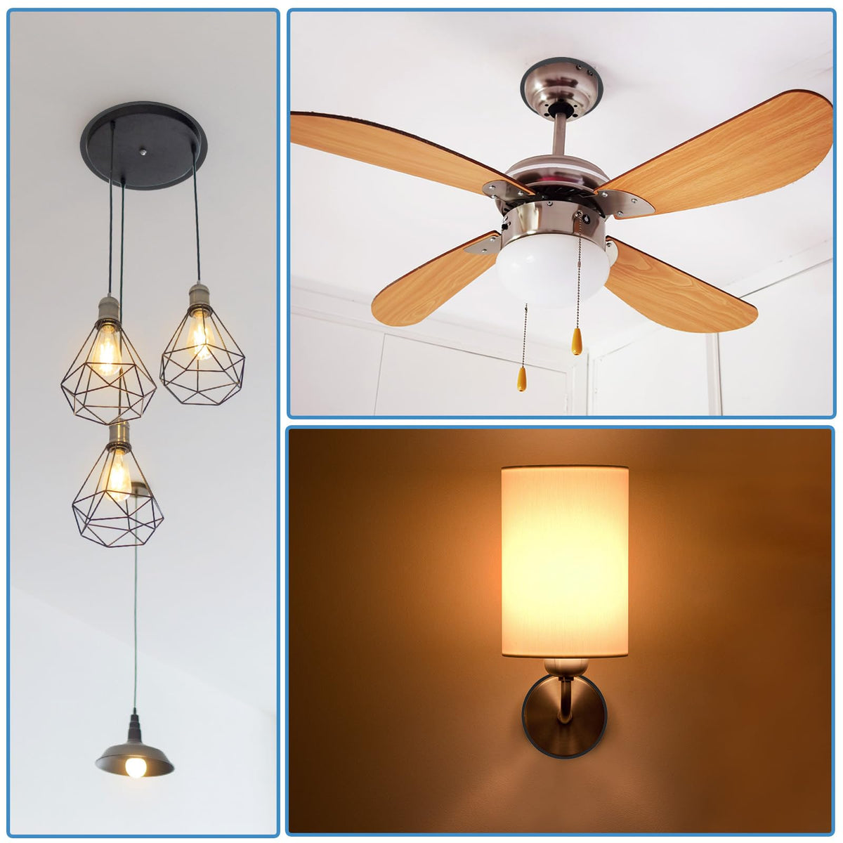 4 Packs Home Lighting Ceiling Medallions 6.22" ID and 10" OD, Metal Flat Round Goof Plate Cover Ring Decorative Trim