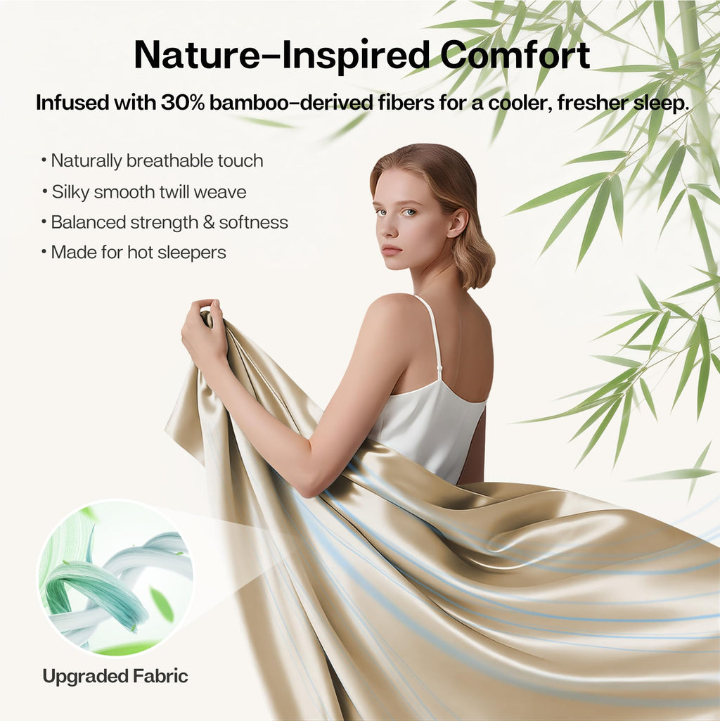 Sheets 3 Pieces, Rayon Derived from Bamboo Blend, Beige