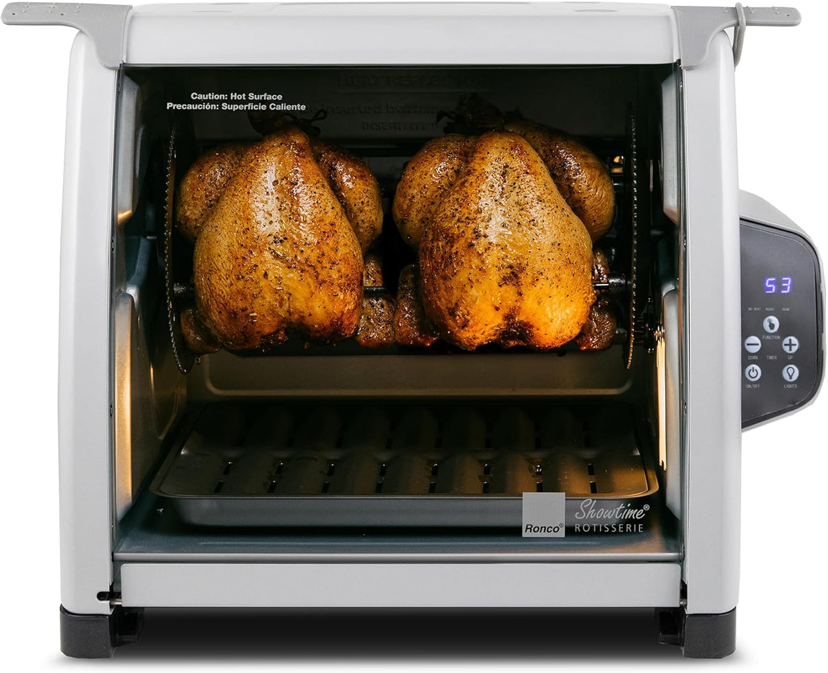 6000 Platinum Series Rotisserie Oven, Digital Display, 12-Pound Capacity, Auto Shutoff, Includes Rotisserie Spit