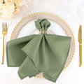 Premium Cloth Napkins Set of 100, 17x17 Inch Eucalyptus Dusty Sage Seamless Dinner Napkins, Washable Linen Table