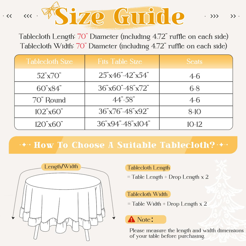 Yellow Round Gingham Tablecloth 70 Inch, Cotton Plaid Tablecloth