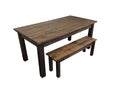 & Starns Yukon 60" Farmhouse Dining Table - Walnut Finish - 60"L x 34"W x 30"H
