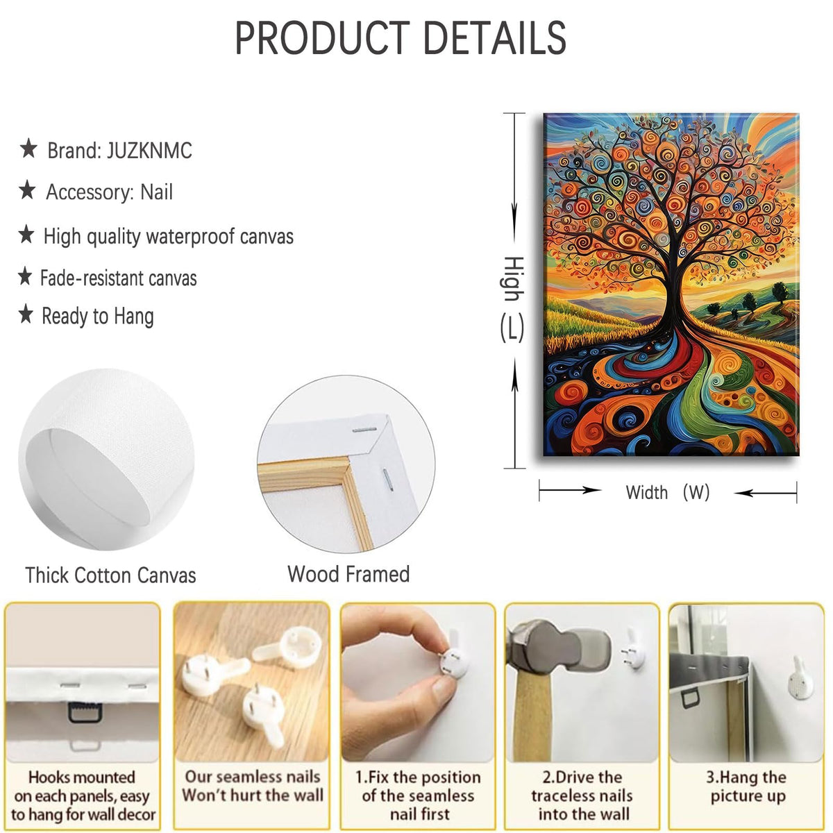 Abstract Tree of Life Canvas Wall Art Colorful Graffiti Tree Decor painting Pictures Modern Landscape Trees Posters