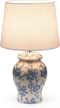 Cordless Ceramic Table Lamp, 13.6 Inches, Rechargeable Battery Operated