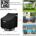 Outdoor Swivel Chair Cover 2 Pack, (29W x 31D x 38.5H inches )100% Waterproof Heavy Duty Outdoor Rocking Chair Covers