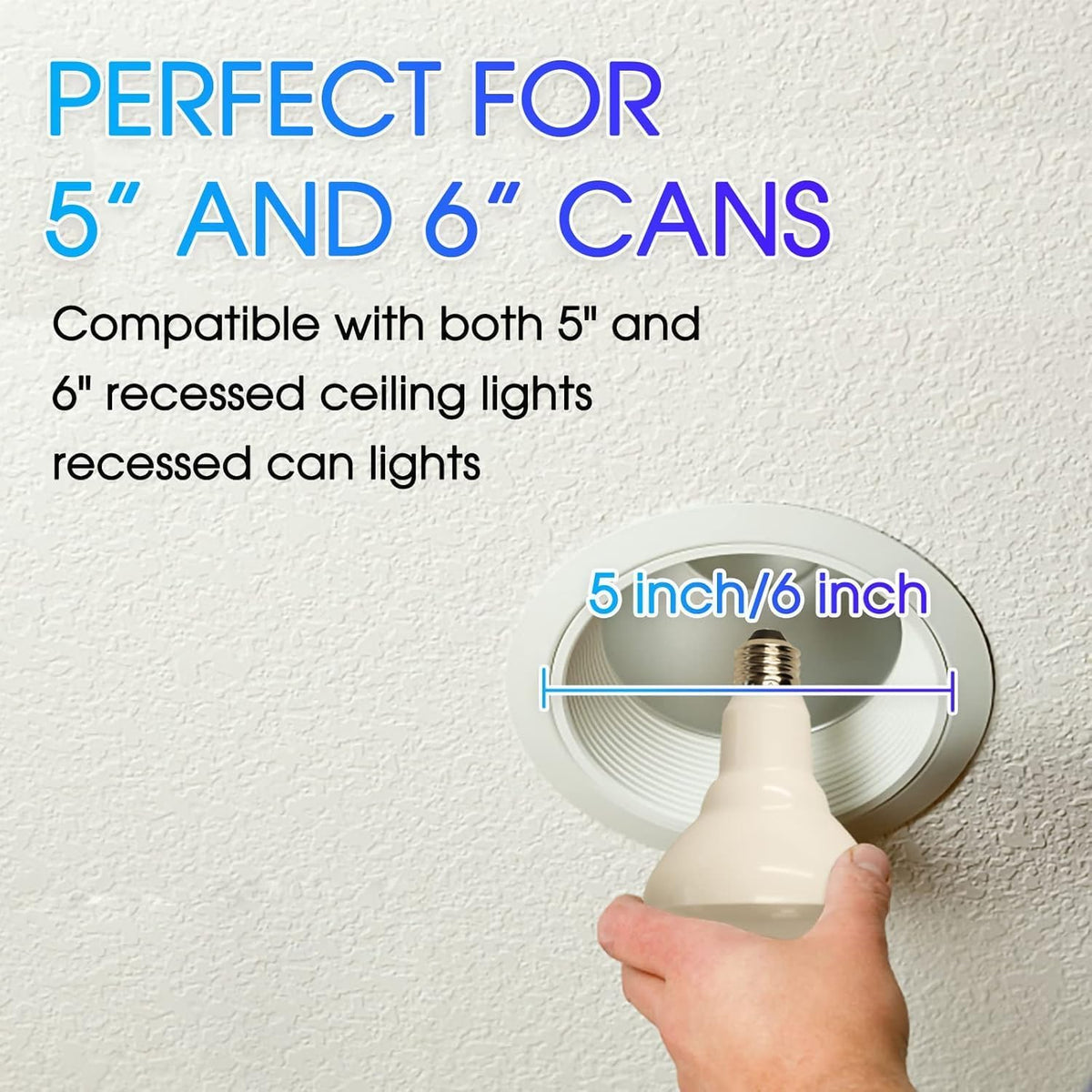 Energetic LED Flood Light Bulbs BR30, 65W Equivalent, Dimmable, Soft White 2700K, 750lm, Indoor Flood Lights