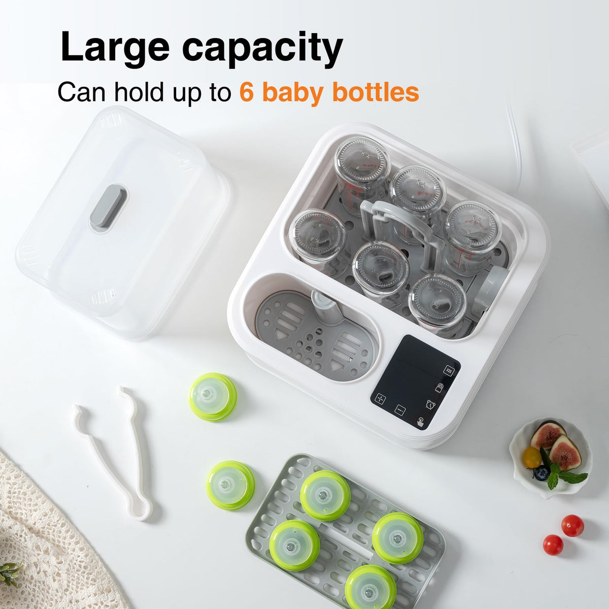 Smart 8in-1 Baby Bottle Warmer for Breastmilk Sanitizer&Dryer