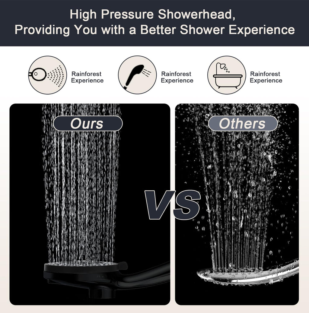 Black Filter Magnetic Shower Head with Handheld