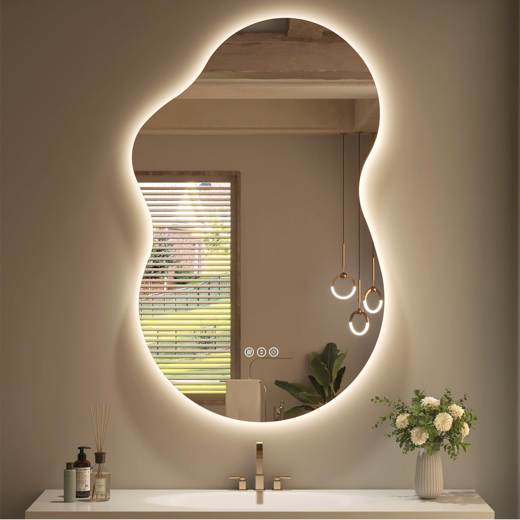 20x32 Irregular Backlit Led Lighted Bathroom Vanity Mirror