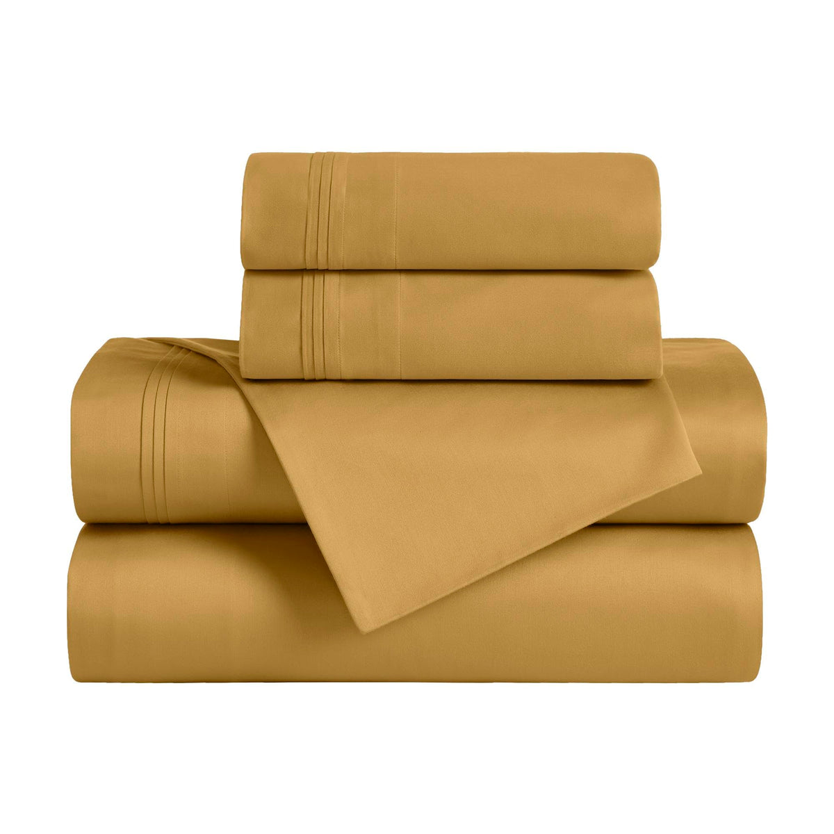 Egyptian Cotton 4 Piece Sheet Set, 650 Thread Count, Eco-Friendly, Sustainable Sheets, Ultra-Soft, Solid, Deep Pocket