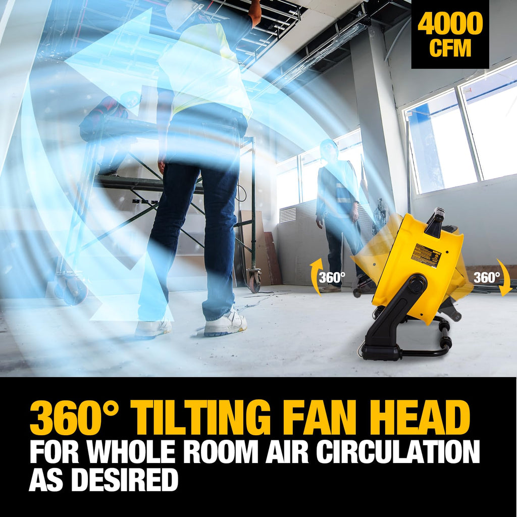 16-Inch High-Velocity Floor Fan, 3-Speed Plug-In Shop Fan, Compact 360° Adjustable Drum Fan for Garage, Workshop