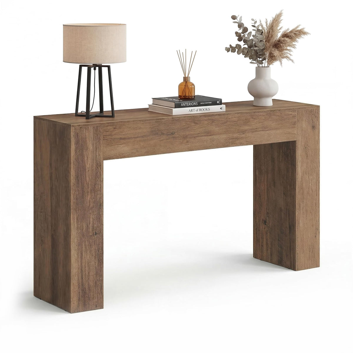 47.2 Inches Entryway Table, Thick Tabletop Console Table, Farmhouse