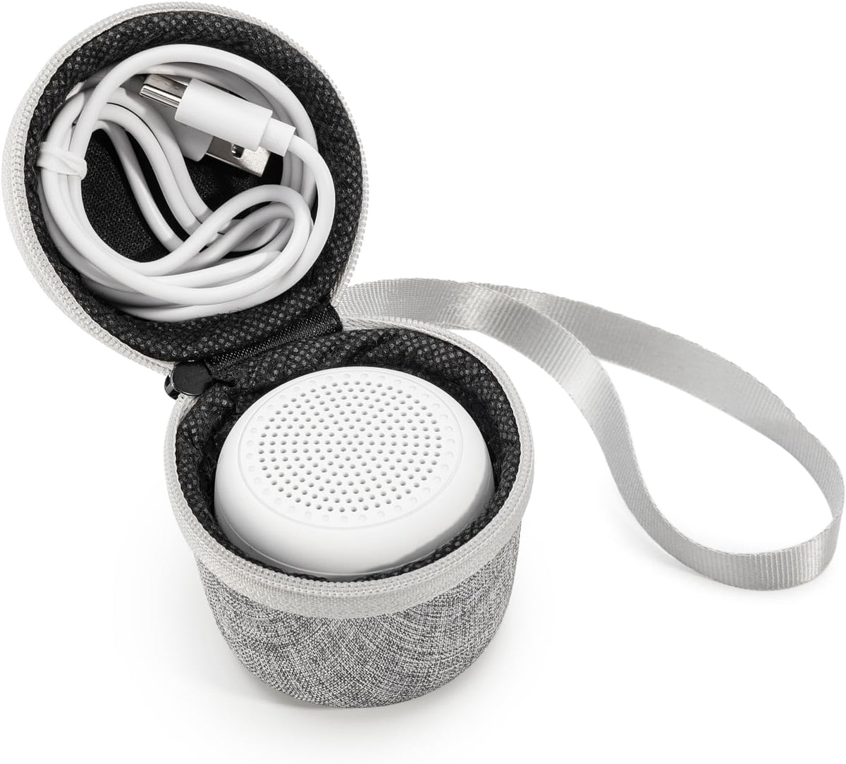 Portable White Noise Machine + Travel Case in Grey, for Adults Kids Baby