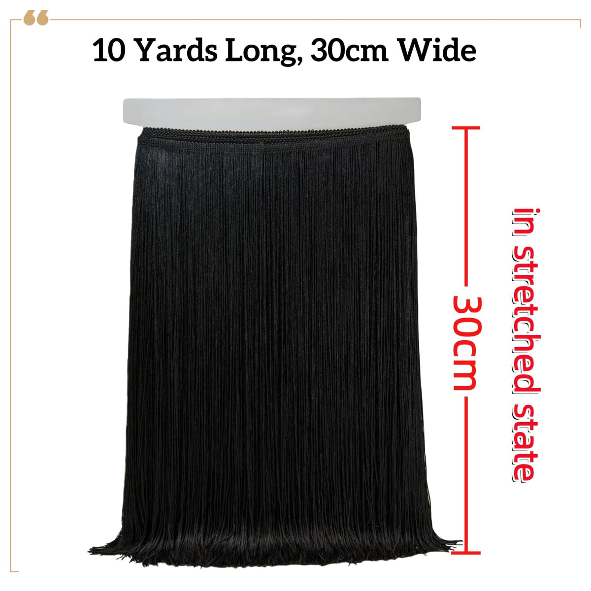12'' Width Fringe Trim Tassel Sewing Trim Lace Polyester Fibre Tassel for Clothes Accessories Latin Wedding - 10 Yards