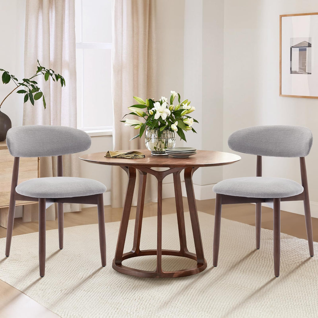 Wooden Dining Chairs Set of 2, Upholstered Kitchen Chair