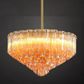 14" Small Modern Crystal Round Chandelier