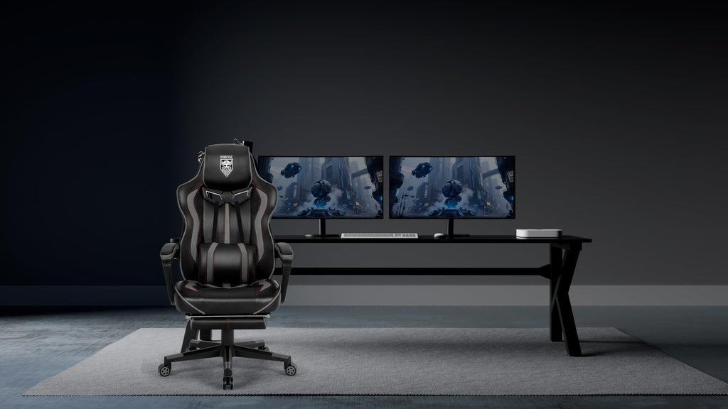 Gaming Chair for Adults, Reclining Gaming Chairs with Footrest and Massage, Computer Gaming Chair for Heavy