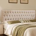 Button-Tufted Upholstered Queen Headboard with Adjustable Height