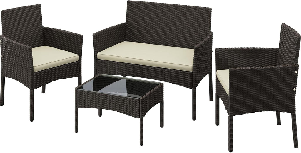 Patio Furniture Set 4 Pieces Conversation Sets